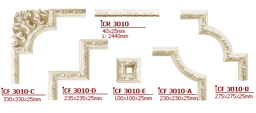 Лепнина Gaudi Decor, Угловой элемент CF3010
